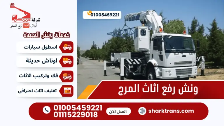 ونش نقل الاثاث بالمرج ونش العمدة لرفع الاثاث 01005459221