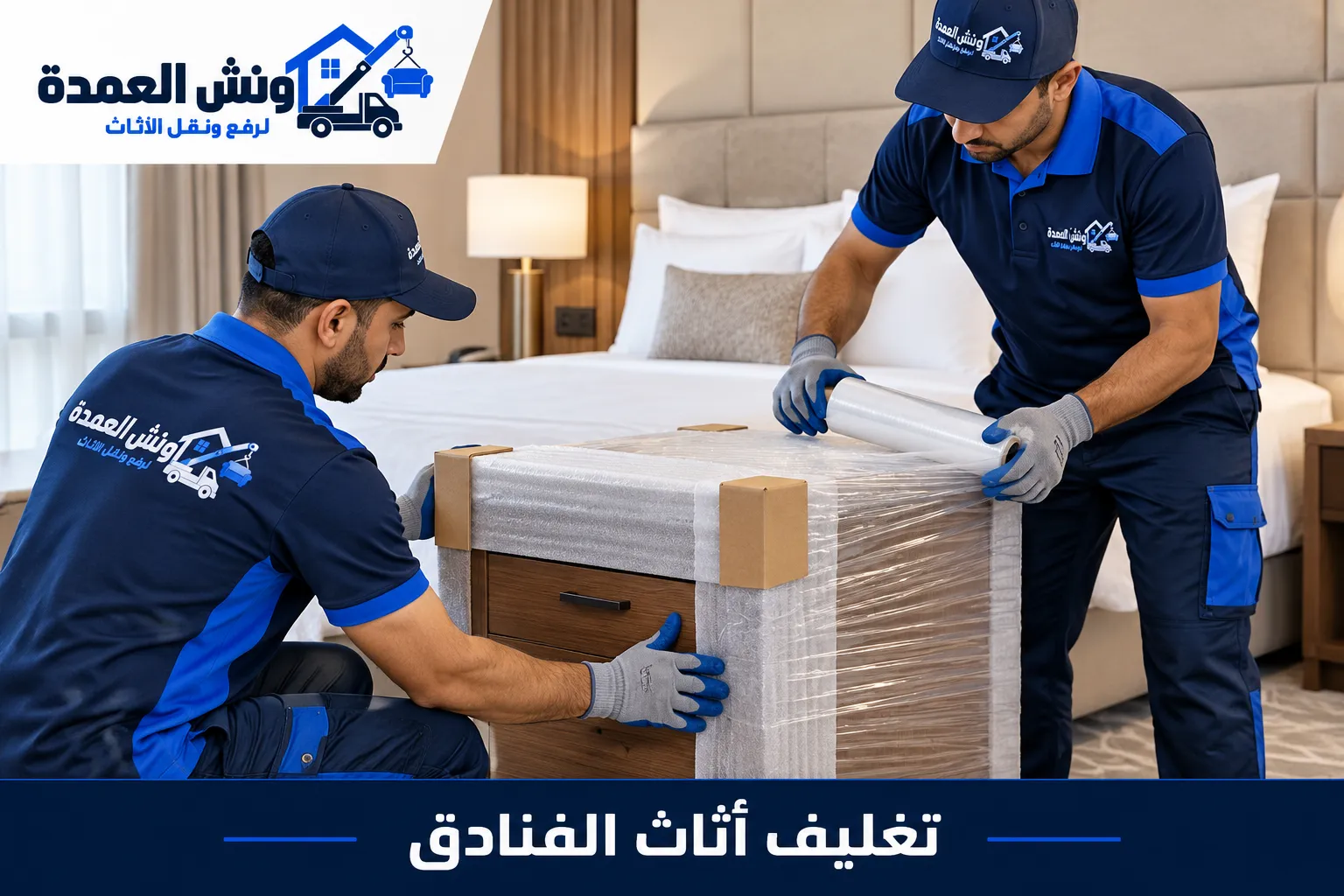 نقل اثاث الفنادق مع ونش العمدة: تغليف وفك وتركيب حسب احتياجات مشروعك تغليف اثاث الفنادق مع ونش العمدة 01005459221
